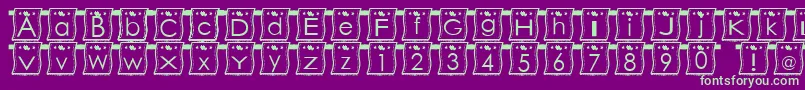 Police WlFont – polices vertes sur fond violet