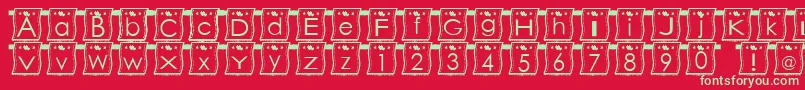WlFont Font – Green Fonts on Red Background