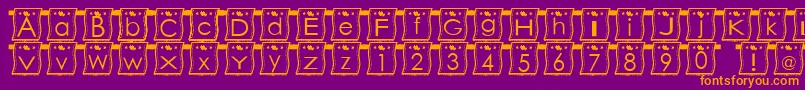 fuente WlFont – Fuentes Naranjas Sobre Fondo Morado