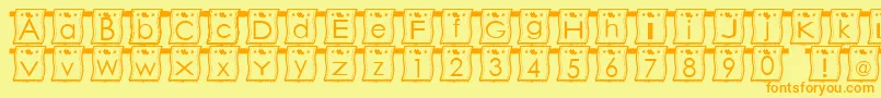 Fonte WlFont – fontes laranjas em um fundo amarelo