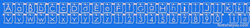 フォントWlFont – ピンクの文字、青い背景