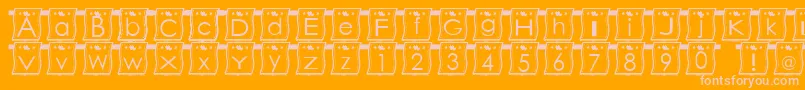 WlFont-fontti – vaaleanpunaiset fontit oranssilla taustalla