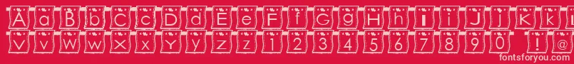 Fonte WlFont – fontes rosa em um fundo vermelho