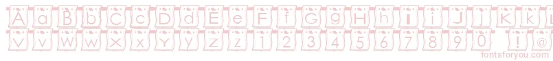 Police WlFont – polices roses sur fond blanc