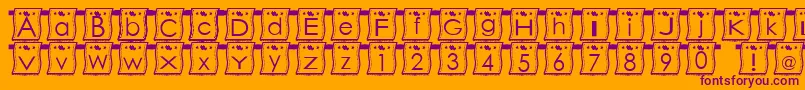 フォントWlFont – オレンジの背景に紫のフォント