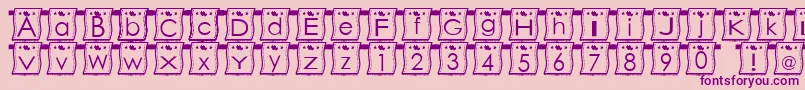 Шрифт WlFont – фиолетовые шрифты на розовом фоне