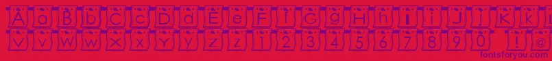WlFont Font – Purple Fonts on Red Background