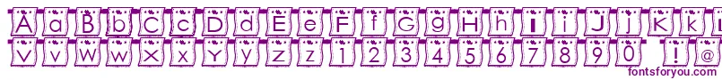 WlFont-Schriftart – Violette Schriften auf weißem Hintergrund
