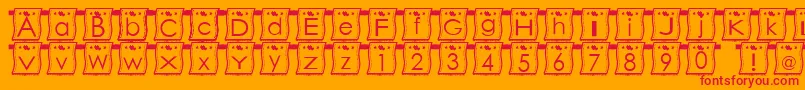 WlFont Font – Red Fonts on Orange Background