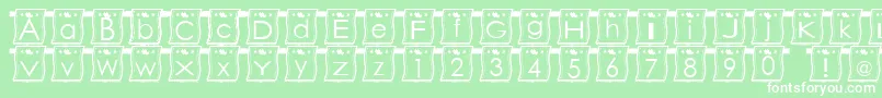 WlFont Font – White Fonts on Green Background