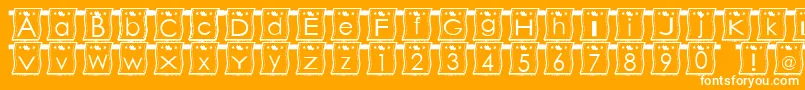 fuente WlFont – Fuentes Blancas Sobre Fondo Naranja