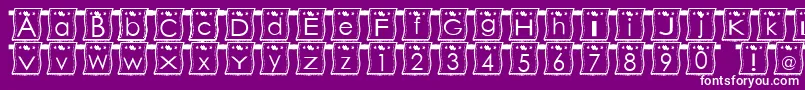 Fonte WlFont – fontes brancas em um fundo violeta