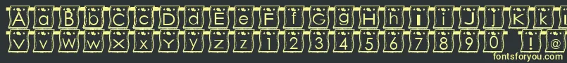 WlFont Font – Yellow Fonts on Black Background
