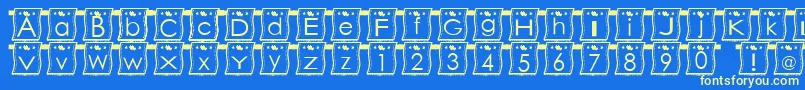 fuente WlFont – Fuentes Amarillas Sobre Fondo Azul