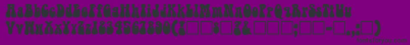 Bellbottom.Laser Font – Black Fonts on Purple Background