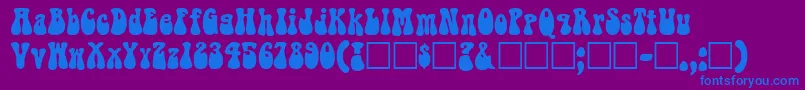 Bellbottom.Laser Font – Blue Fonts on Purple Background