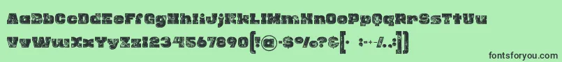 Rhinoinlinegrunge Font – Black Fonts on Green Background