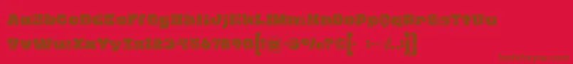 Lisätietoja Rhinoinlinegrunge-fontista Rhinoinlinegrunge-fontti – ruskeat fontit punaisella taustalla