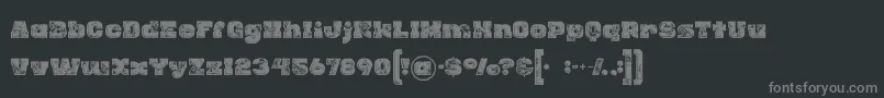 Rhinoinlinegrunge Font – Gray Fonts on Black Background