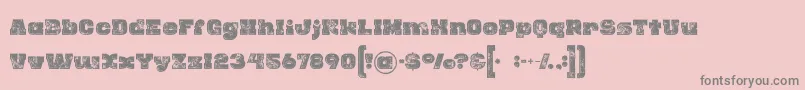 Rhinoinlinegrunge Font – Gray Fonts on Pink Background