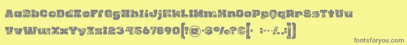 Rhinoinlinegrunge Font – Gray Fonts on Yellow Background