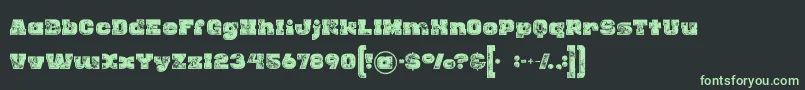 Rhinoinlinegrunge Font – Green Fonts on Black Background