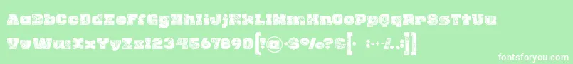 Rhinoinlinegrunge Font – White Fonts on Green Background