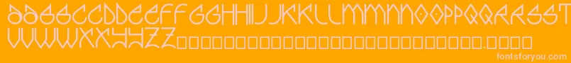 Czcionka Graff – różowe czcionki na pomarańczowym tle