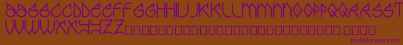 Graff Font – Purple Fonts on Brown Background