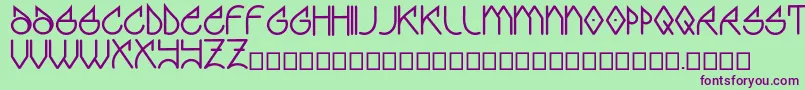 Graff Font – Purple Fonts on Green Background