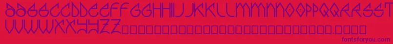 Graff Font – Purple Fonts on Red Background