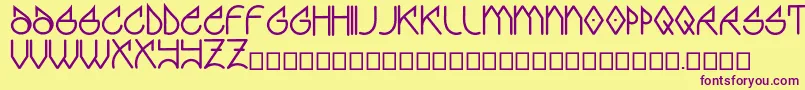 Graff Font – Purple Fonts on Yellow Background
