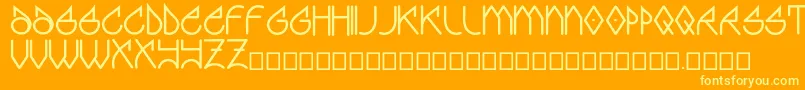 Graff Font – Yellow Fonts on Orange Background