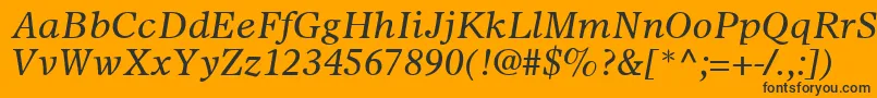 SterlingSsiItalic Font – Black Fonts on Orange Background