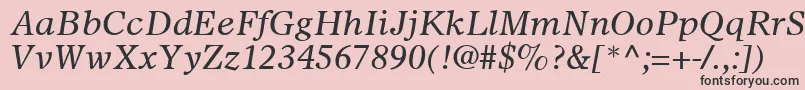 SterlingSsiItalic Font – Black Fonts on Pink Background