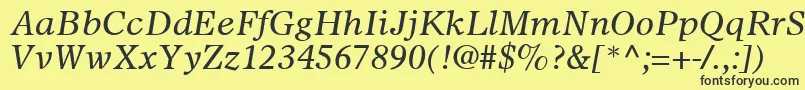 SterlingSsiItalic Font – Black Fonts on Yellow Background