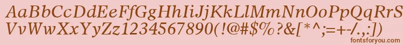 SterlingSsiItalic Font – Brown Fonts on Pink Background