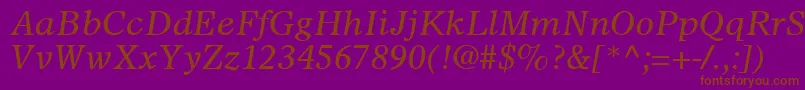 SterlingSsiItalic Font – Brown Fonts on Purple Background