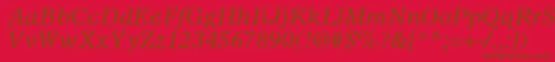 SterlingSsiItalic Font – Brown Fonts on Red Background