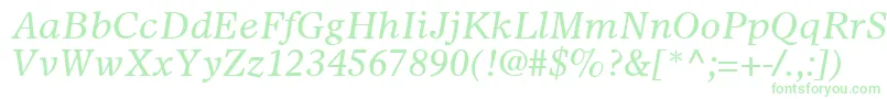 SterlingSsiItalic Font – Green Fonts on White Background