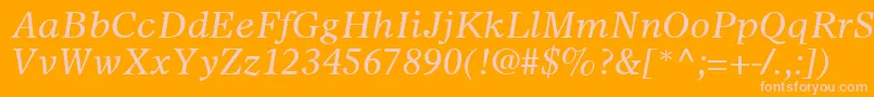 SterlingSsiItalic Font – Pink Fonts on Orange Background