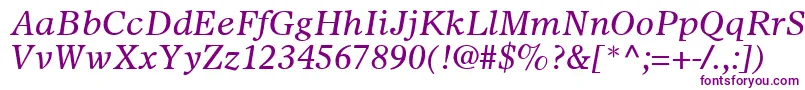 SterlingSsiItalic Font – Purple Fonts on White Background