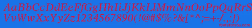 SterlingSsiItalic Font – Red Fonts on Blue Background