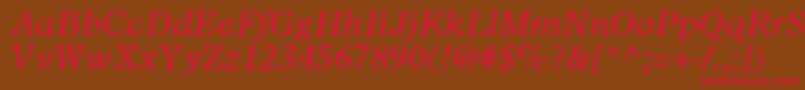 fuente SterlingSsiItalic – Fuentes Rojas Sobre Fondo Marrón