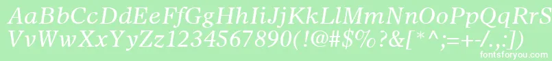 SterlingSsiItalic Font – White Fonts on Green Background