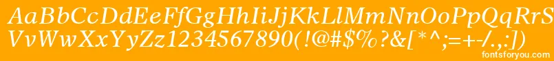 SterlingSsiItalic Font – White Fonts on Orange Background
