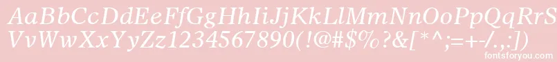 SterlingSsiItalic Font – White Fonts on Pink Background