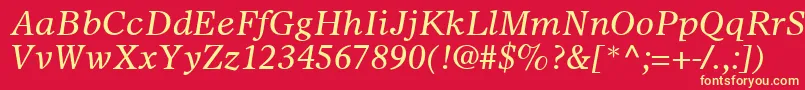 fuente SterlingSsiItalic – Fuentes Amarillas Sobre Fondo Rojo
