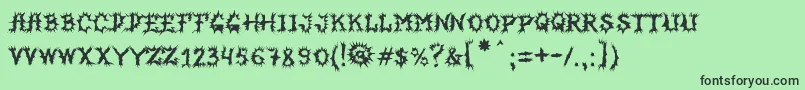 MbHorrorhouseFont Font – Black Fonts on Green Background