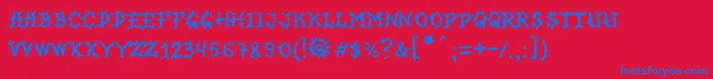 En savoir plus sur la police MbHorrorhouseFont Police MbHorrorhouseFont – polices bleues sur fond rouge